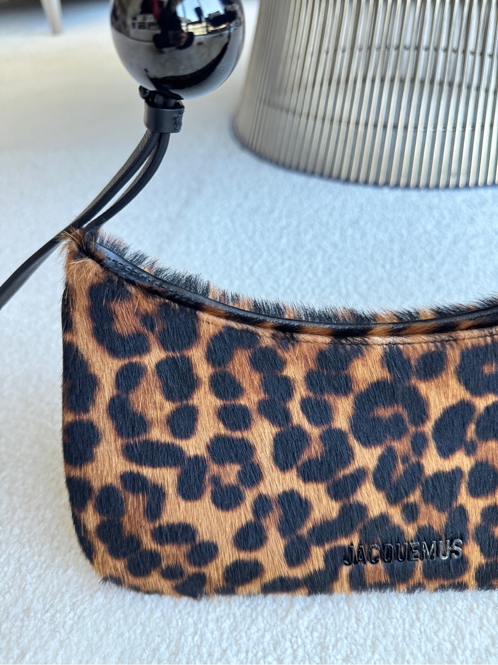 Jaquemus Le Bisou Perle Leopard Shoulder Bag - Picture 4 of 7